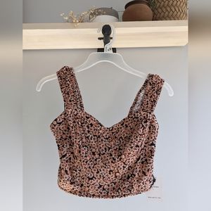 Floral Print Japna Cropped Top